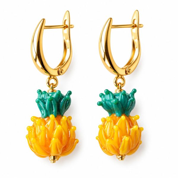 Murano Ananas Küpe