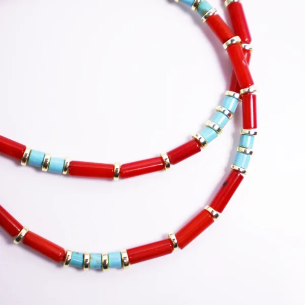 Emmy Mercan ve Turkuaz Taşlı Kolye1