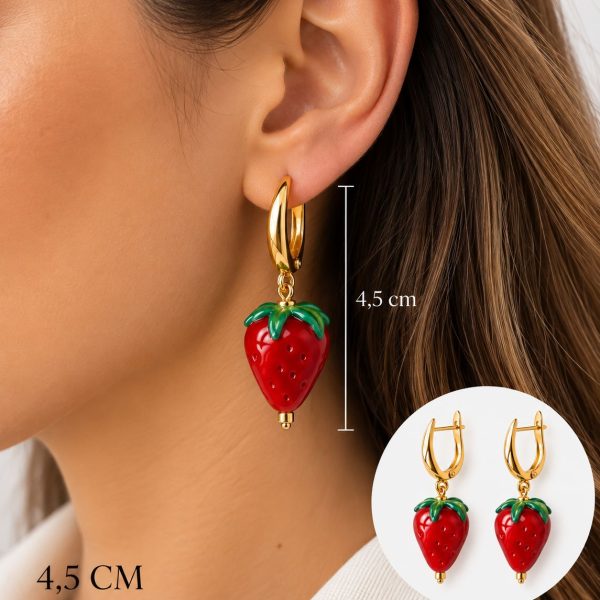 Murano Çilek Küpe