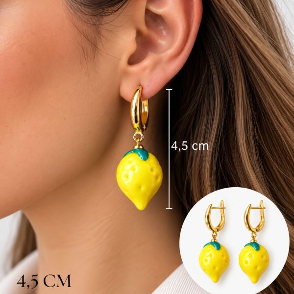 Murano Limon Küpe