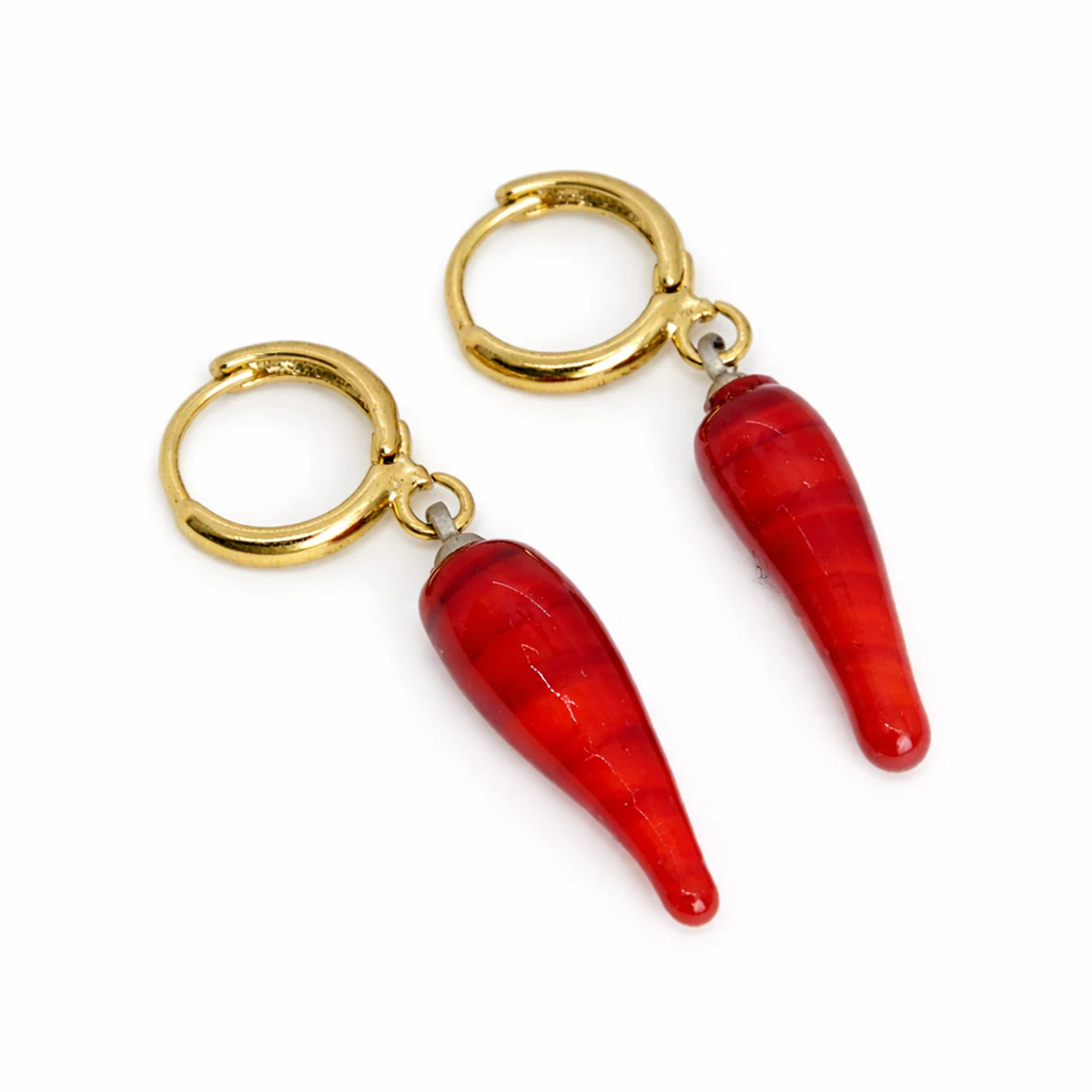 Murano Hot Chili ( Kırmızı Biber ) Küpe Murano Hot Chili ( Kırmızı Biber ) Küpe