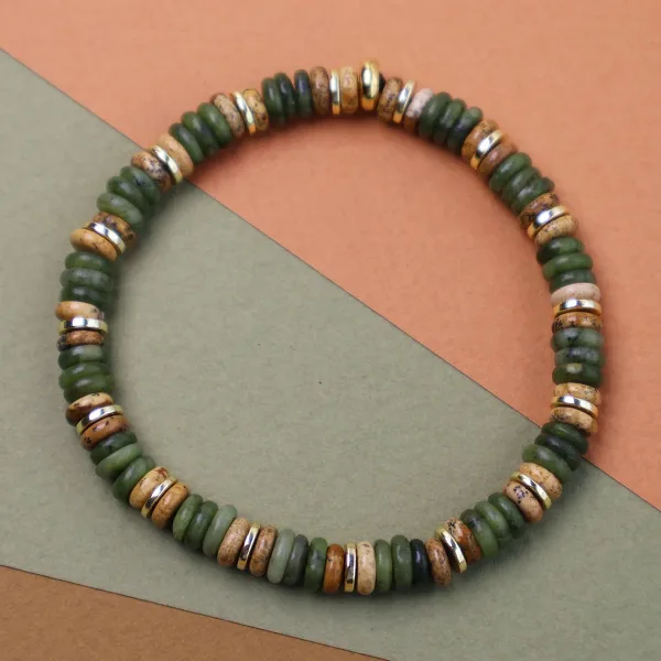 Yeşim Taşı & Havlit Hematit Bileklik