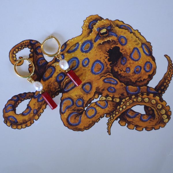 Alegra Mercan İnci Küpe3