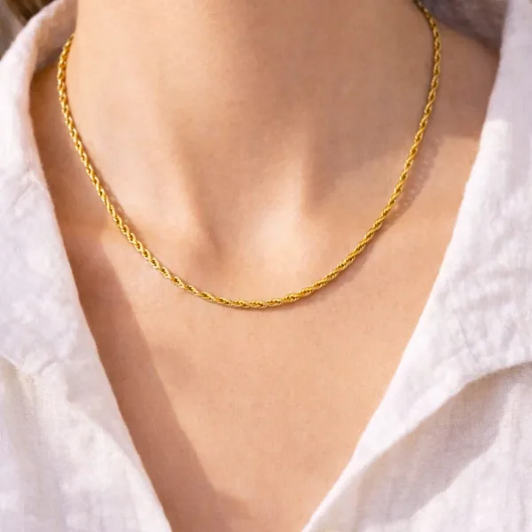 Çelik İnce Burgu Kolye