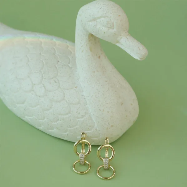 Swaroski Taşlı Twins Küpe