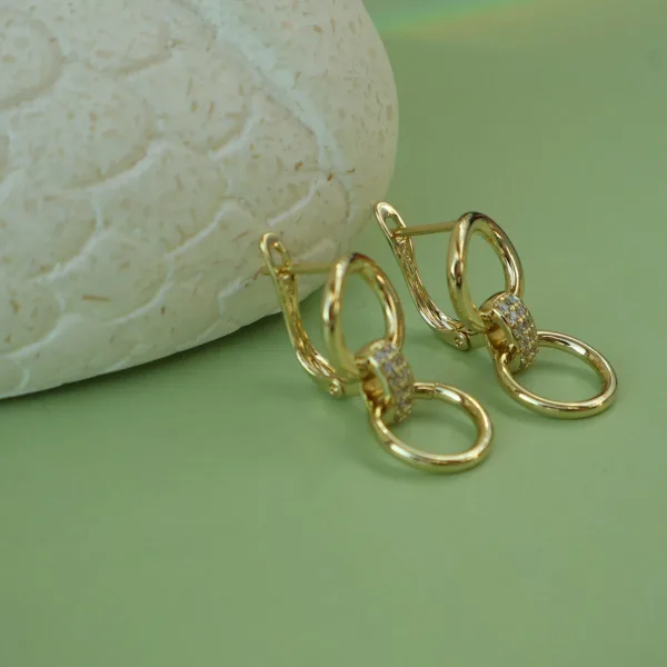 Swaroski Taşlı Twins Küpe