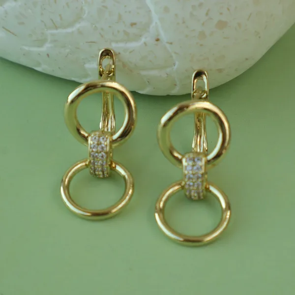 Swaroski Taşlı Twins Küpe