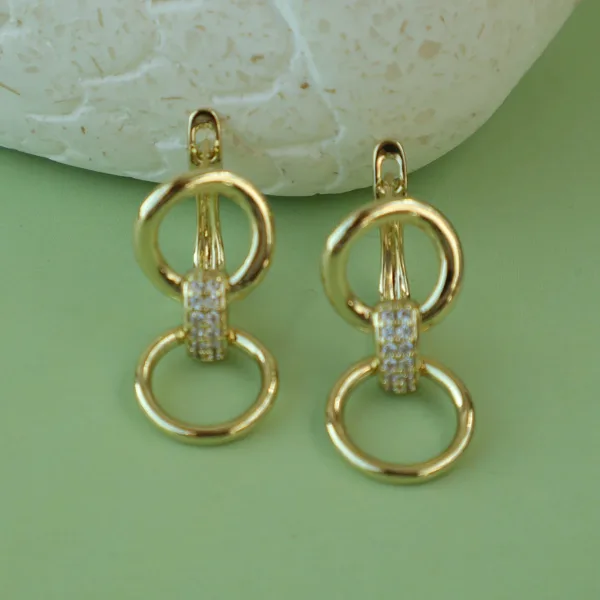 Swaroski Taşlı Twins Küpe