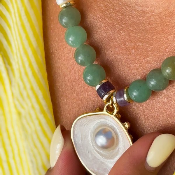 Midye Aventurin ve İncili Kolye9