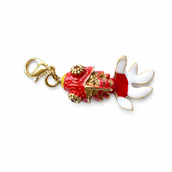 Koi Balığı Kırmızı Golden Fish Charm