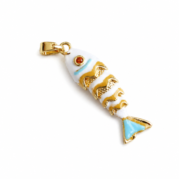 Lucky Fish Orta Boy Beyaz Charm