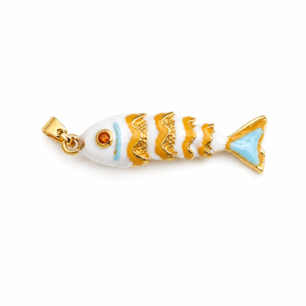 Lucky Fish Orta Boy Beyaz Charm