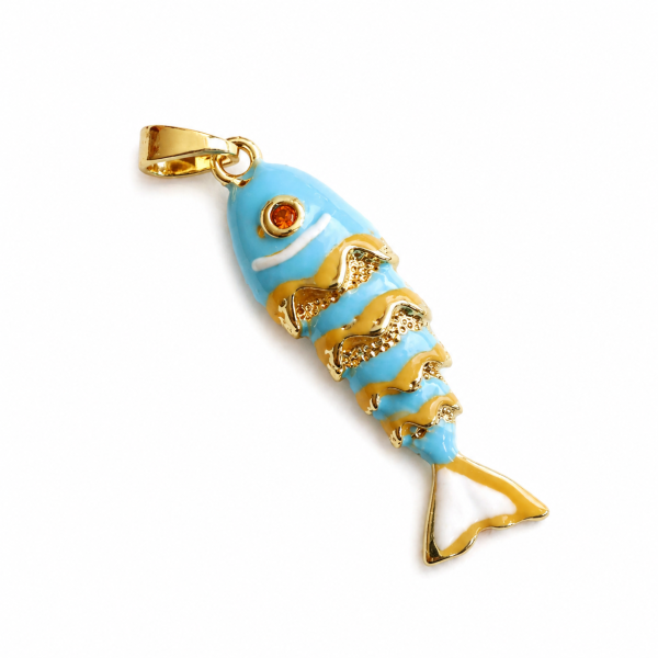 Lucky Fish Orta Boy Mavi Charm