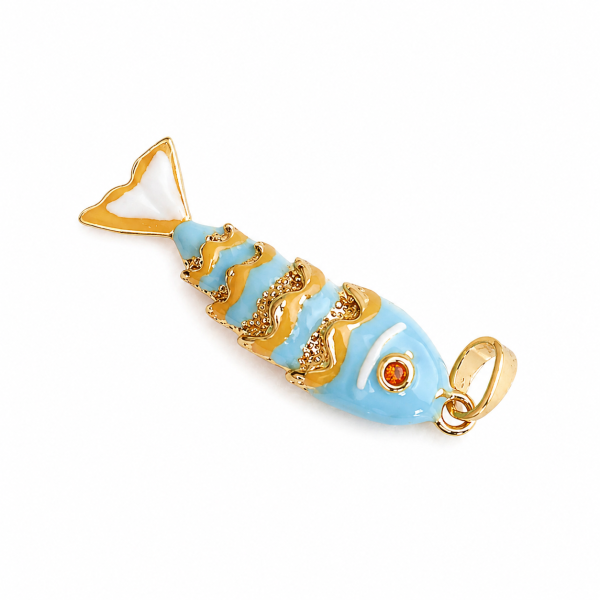 Lucky Fish Orta Boy Mavi Charm