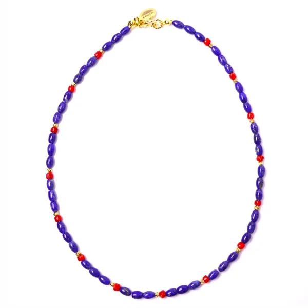 Liora Lapis lazuli ve Mercan Kolye