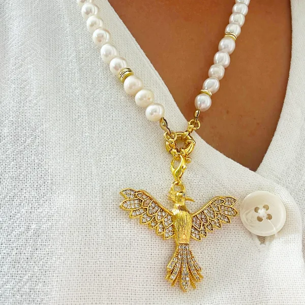 Anka Kuşu İnci Kolye