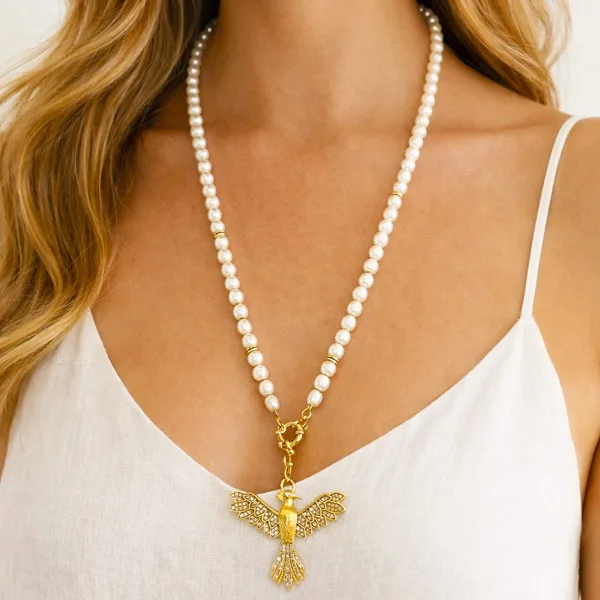 Anka Kuşu İnci Kolye