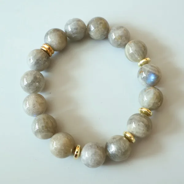 Halo Labradonit Taşlı Bileklik