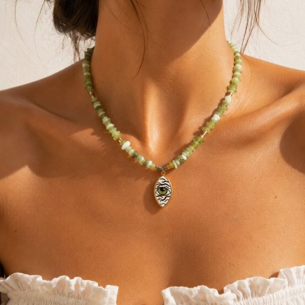 Emerald Eyes Yeşim Taşlı Kolye